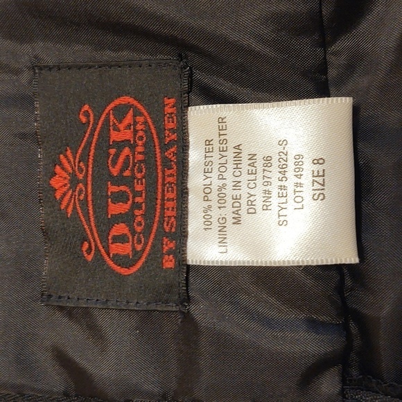 Dusk Collection Women's Black Chiffon Party/Prom Dress - Picture 6 of 6